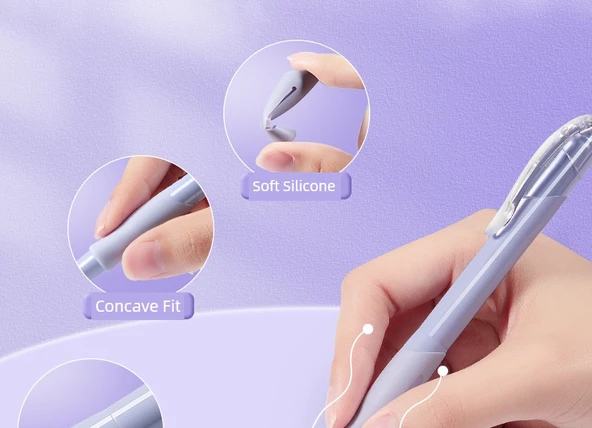 Hızla Kuruyan 0.5mm Jel Tükenmez Kalem Seti - 10 Şeftali Pembe - 10