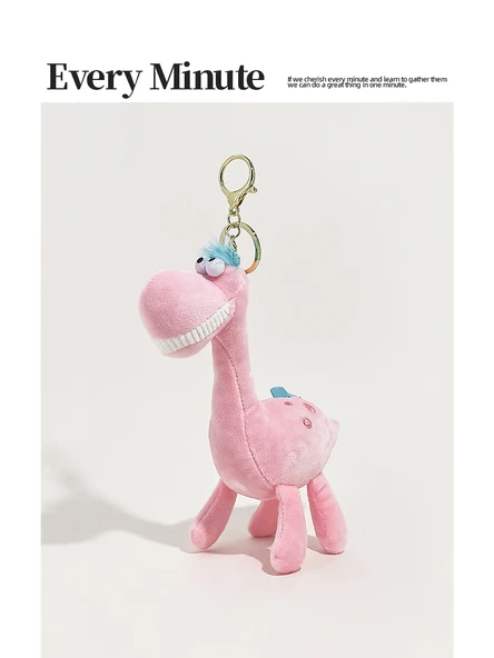 Dinozor Peluş Anahtarlık - Açık Mavi - Daha Az Akıllı Dinozorlar - 3