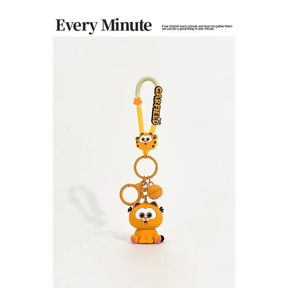 Oturmuş Garfield PVC Anahtarlık - Rahat