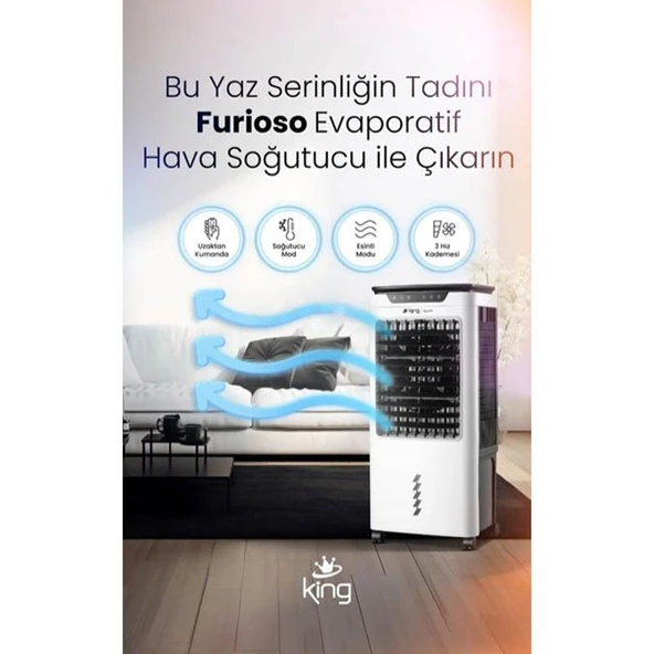 King KPS6102 Furioso Portatif Hava Soğutucu - Resim 3