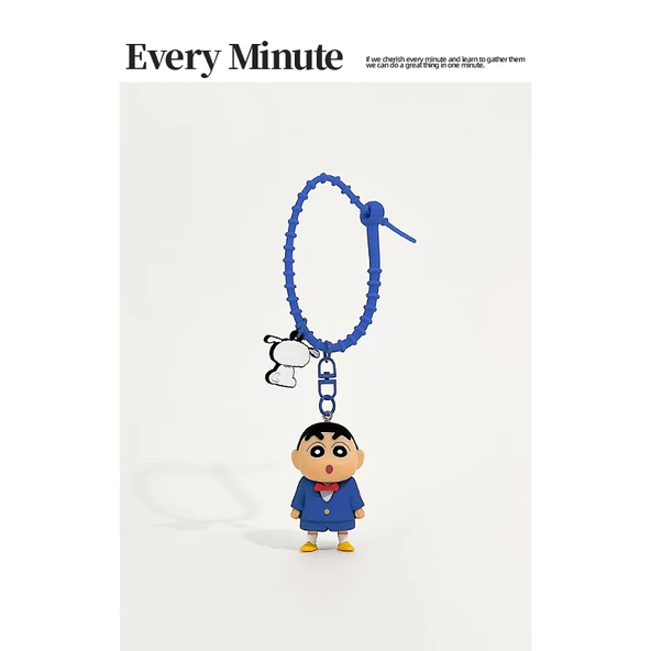 Eminute Crayon Shin-chan Anahtarlık - Mavi Conan Kostümü