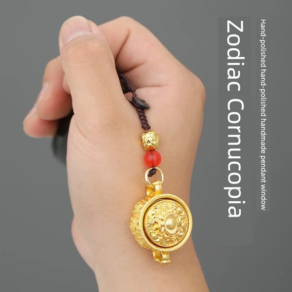 Zodyak Fare Anahtarlık - Zenginlik ve Hazine Cornucopia - 2
