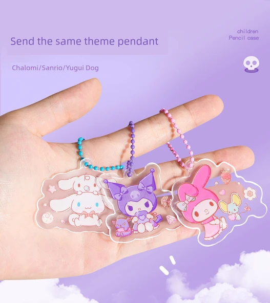Sanrio Karikatür Sırt Çantası Kalem Kutusu - Yükseltilmiş Takım Pembe Krayon Shin - 8