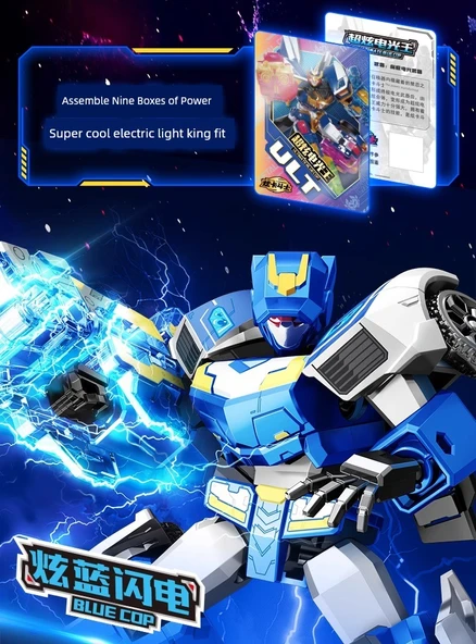Dönüşebilir Mecha Kutu Yapı Blokları - Glamour Fighter Kutu [3 Kutular] - 9
