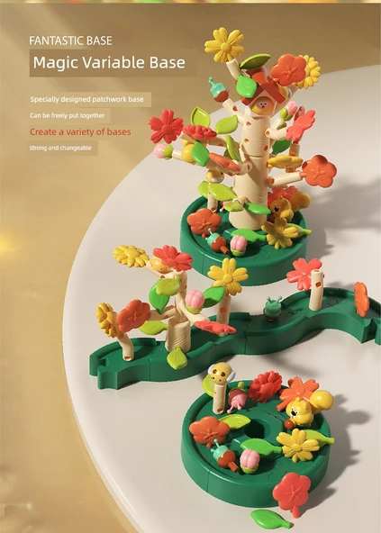 DIY Bahçe Yapı Blokları - Çiçek Düzeni - 51 Parça - Hediye Kutulu - 11