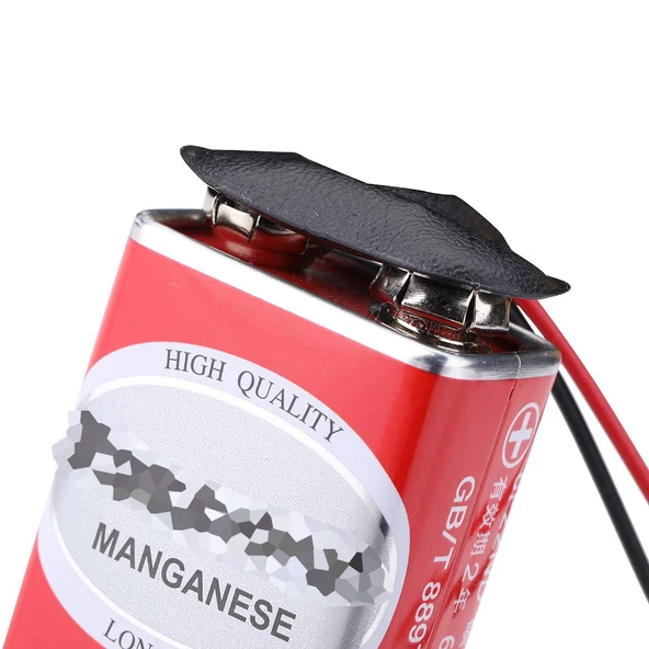 9V Pil Yuvası Yatağı Başlığı 9V Batarya Bağlantı T-Tipi Konnektör Klips - 10 Adet - Resim 6