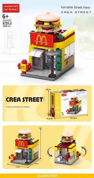 3D Yapboz Yapı Blokları - Kahve Evi 129 8577-5 - 8