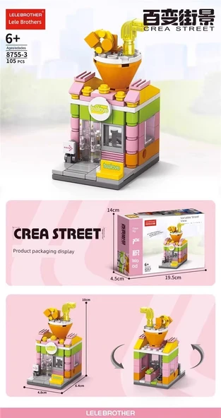 3D Yapboz Yapı Blokları - Kahve Evi 129 8577-5 - 11