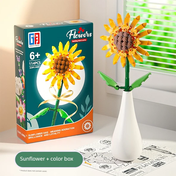 DIY Çiçek Yapı Blokları - Ayçiçeği