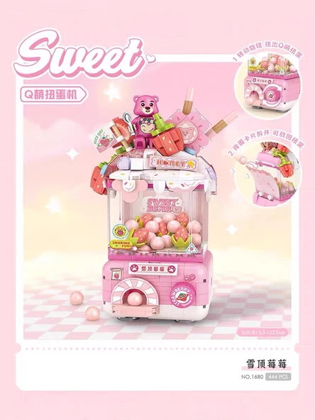 Mini Gashapon Makinesi Kız Serisi Yapboz - Kar Tepesi Ahududu [443 Parça]