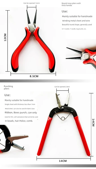 DIY Takı Yapım Pense Seti - Uzun Ağız Uçlu Pense - 9