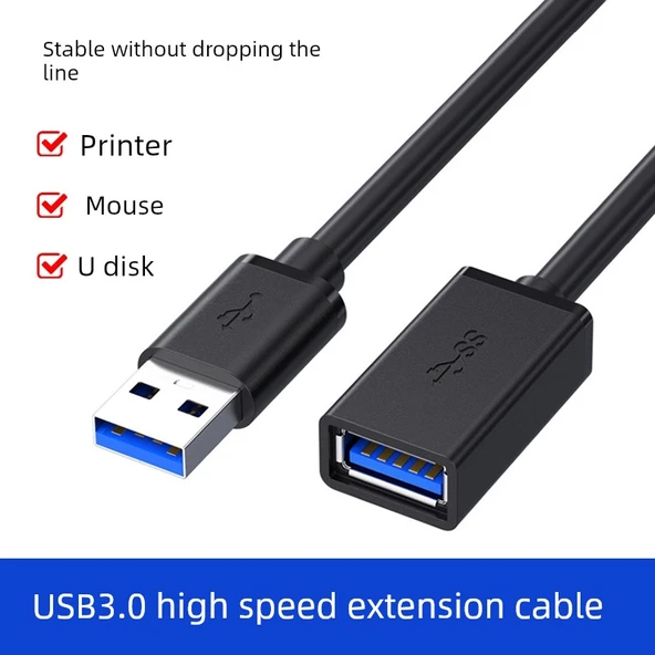 USB 3.0 Uzatma Kablosu - 5m - Sağ Eğilimli Hızlı Veri Aktarımı - 2