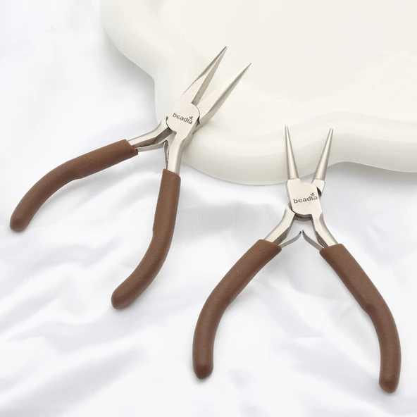 Karbon Çelik El Aleti Pense - Sarı Saplı 3-Hole Düz Uç (Dişli) 12cm - 4