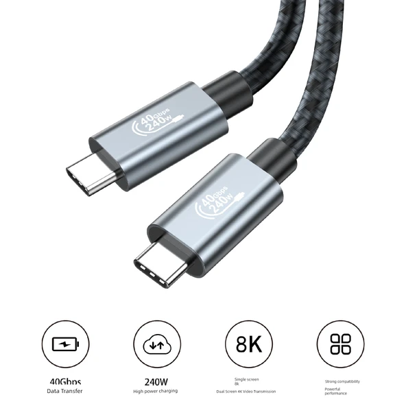 USB 3.2 Veri Kablosu - 3m - 20Gbps - 100W Hızlı Şarj - 8K Ekran Yansıtma - 11