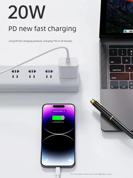 USB Hızlı Şarj Kablosu - 1.5m - İki Paket - Resim 4