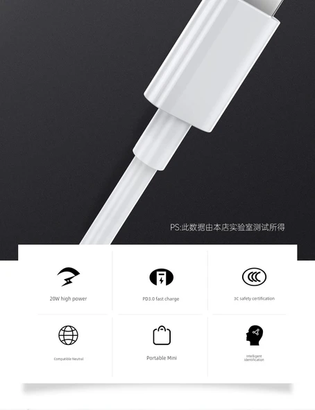 USB Hızlı Şarj Kablosu - 1.5m - İki Paket - Resim 8