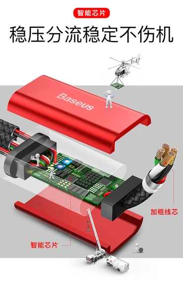 3'ü 1 Arada USB Şarj Kablosu - Type-C + Micro USB + Apple Lightning - 11