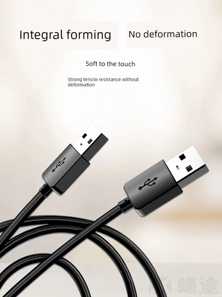 Çift Uçlu USB Veri Kablosu - 1M USB 3.0 - Siyah - İki Adet 2 - 2