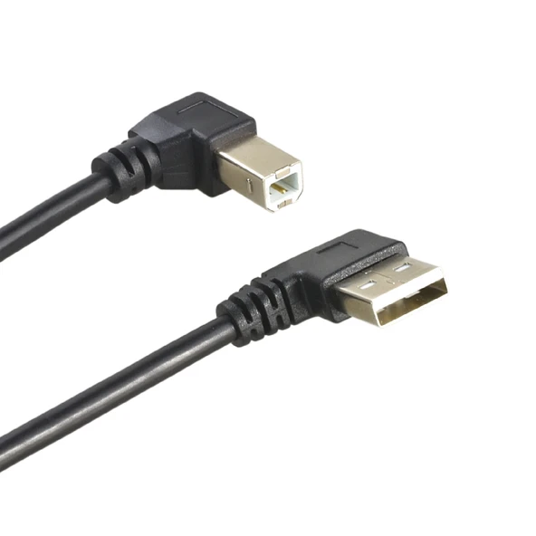 USB 2.0 A Erkek - B Erkek Yazıcı Kablosu - 30cm - Sol Dönüş - 5