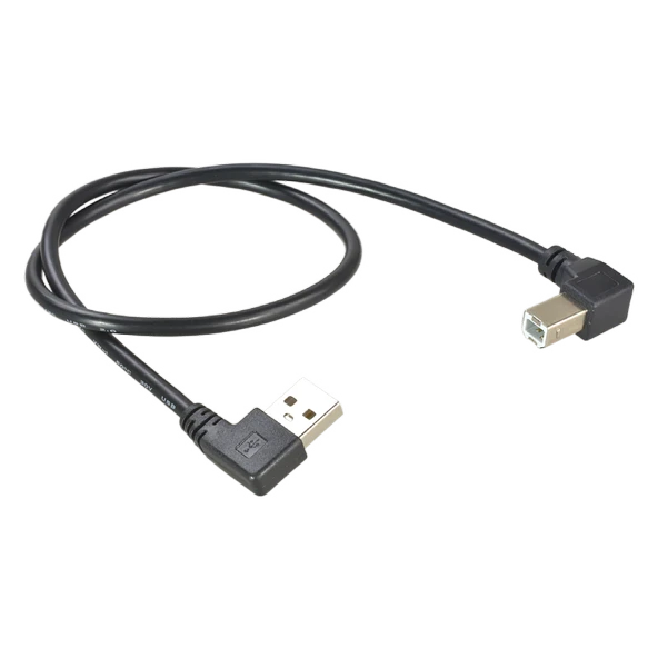 USB 2.0 A Erkek - B Erkek Yazıcı Kablosu - 30cm - Sol Dönüş - 3