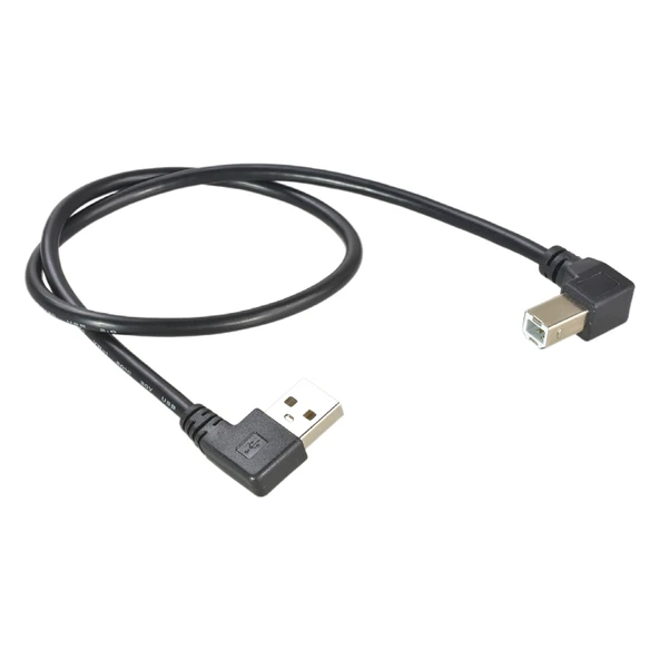 USB 2.0 A Erkek - B Erkek Yazıcı Kablosu - 30cm - Sol Dönüş - 4