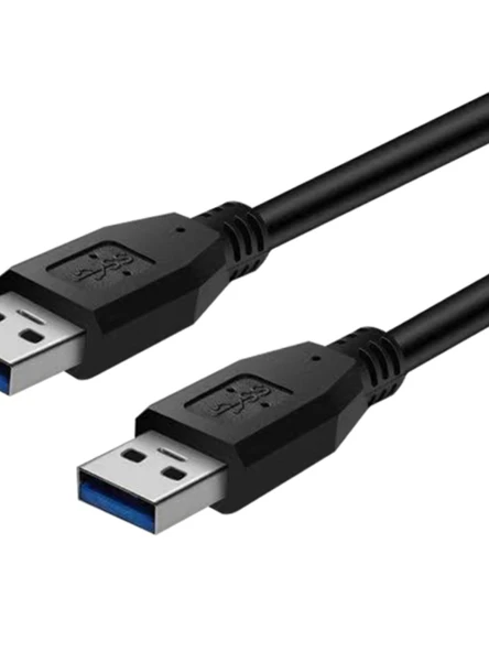 USB 3.0 Veri Kablosu - Çift Düz Baş - Mavi - 0.5m - 3
