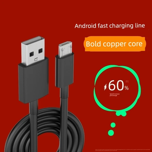 Hızlı Şarj Micro USB Kablosu - 1.5m - Siyah