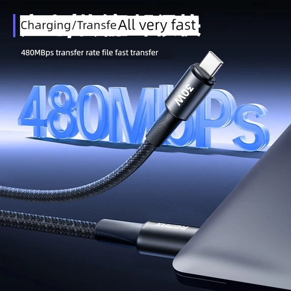 USB-C ile Lightning Kablo - 1.2m - Hilal Beyaz - 66W - 5