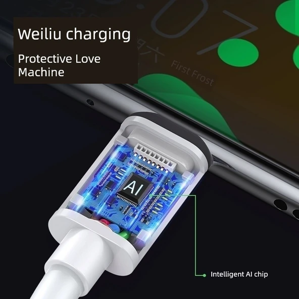 Micro USB Hızlı Şarj Seti - Beyaz - 1m (5V2A Hızlı Şarj Başlığı + Kablosu) - 4
