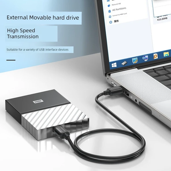 USB 3.0 Veri Kablosu - 1.5m - Siyah - 6