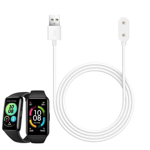 Honor Band 6 Beyaz Şarj Kablosu - USB - Manyetik
