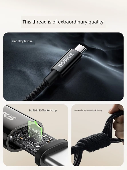 Xinghai Mavi İki Paket 1m PD100W İkili C Portu Hızlı Şarj Manyetik Kablosu - Apple iPhone 16/15 - 6