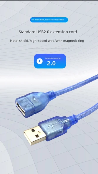 USB Uzatma Kablosu - Erkek-Dişi (3m) - 4