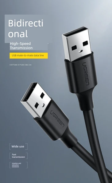 USB 3.0 Alaşım Erkek Erkek Kablo - 1 m - 4