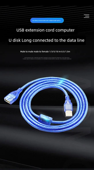 USB Uzatma Kablosu - Erkek-Dişi (3m) - 3