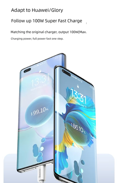 USB-C Şarj Veri Kablosu - Beyaz - 2M - 27 Dakikada Tam Şarj - 6