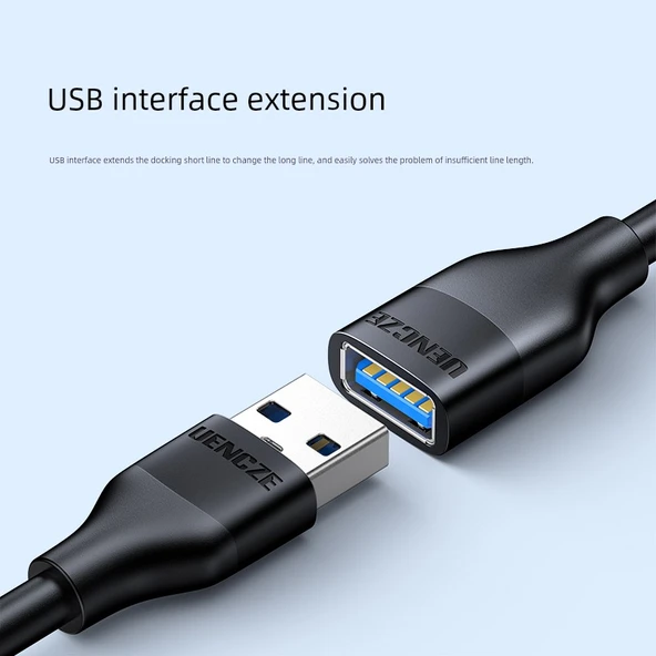 USB 2.0 Uzatma Kablosu - 12cm - Nikel Kaplama - 2