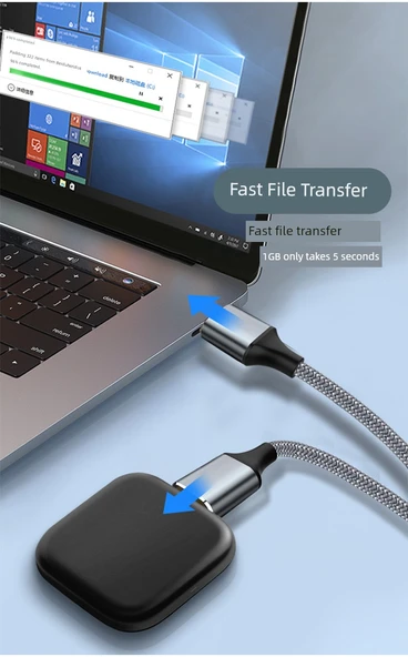 USB 3.0 Erkek - Erkek Veri Kablosu - 1m - Gri - 9