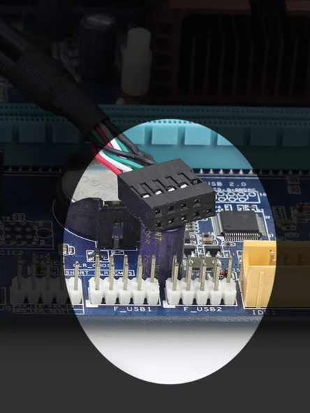 9 Pin Anakart USB Uzatma Kablosu - 0.25m - 9p DuPont USB AF + AF - 4