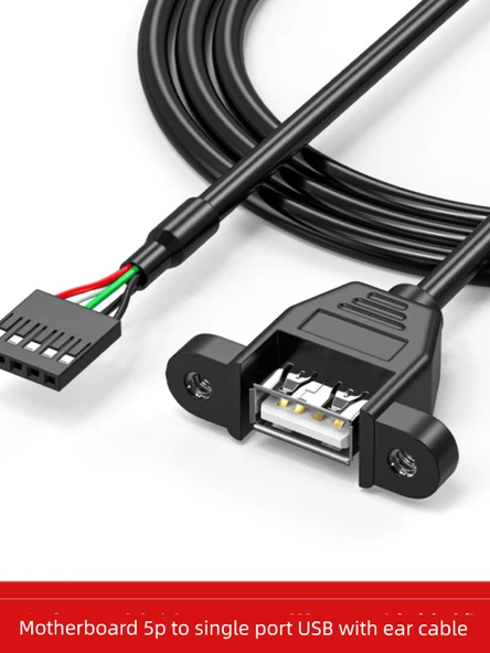 9 Pin Anakart USB Uzatma Kablosu - 0.25m - 9p DuPont Çift Dişi USB - 3