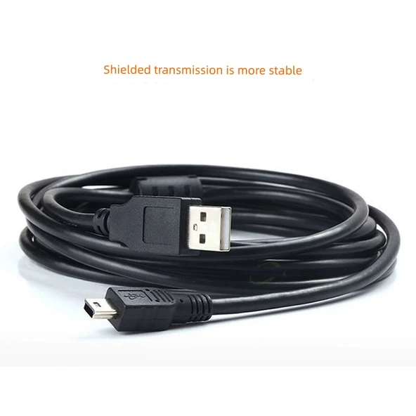 Mini USB Veri ve Şarj Kablosu - 1.5m - Siyah - 6