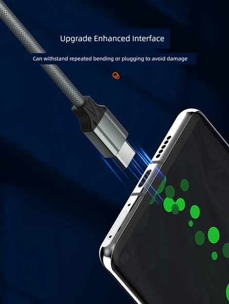 Hızlı Şarj 65W Çift Type-C Kablo - 1m Siyah - 12