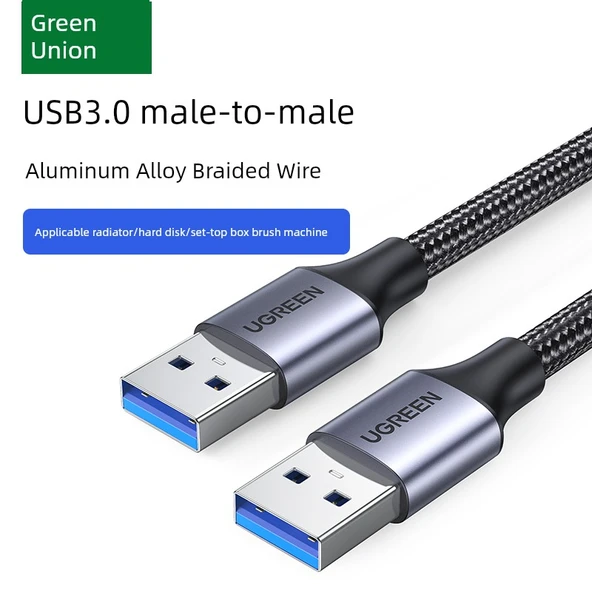 USB 2.0 Erkek Erkek Veri Kablosu - 0.5m - Siyah - 2