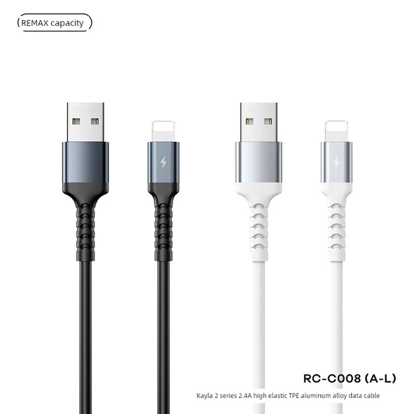 Veri Kablosu - Apple Ucu - Beyaz - 2.4A - 1M - 2