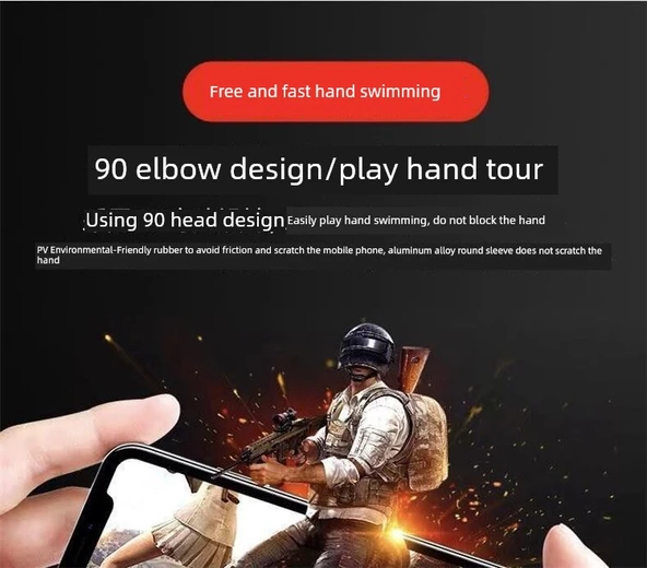 USB Type-C Elbow Hızlı Şarj Veri Kablosu - 1m Kalın Parlak Mavi - 1 Paket - 8
