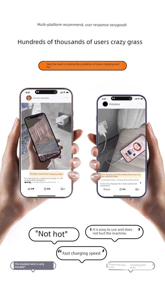 iPhone 15/16 45W Çift Type-C Örgü Hızlı Şarj Kablosu - 1.5 Metre - 7