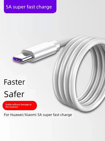 5A Süper Hızlı Şarj Veri Kablosu - 1.5m - İki Hat - 2