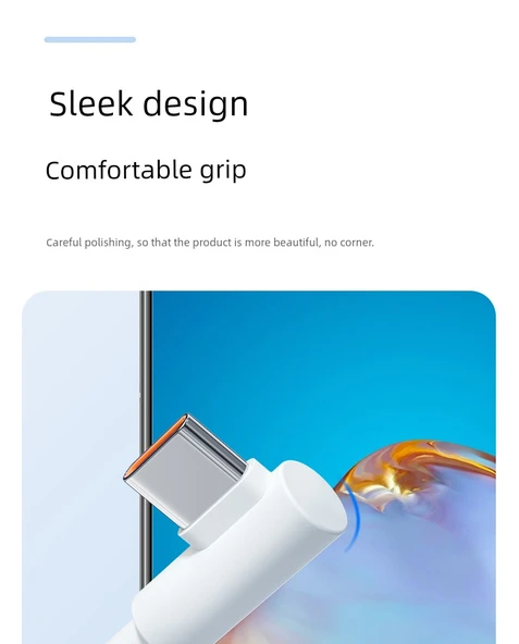 Type-C 66W Hızlı Şarj Kablosu - 0.5m Siyah (Tek Paket) - 8