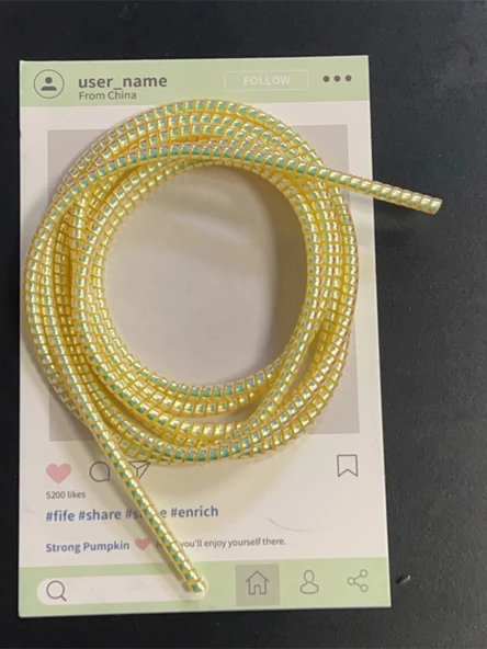 1.6m USB Kablo Koruma Kılıfı - Lazer Beyaz - 6