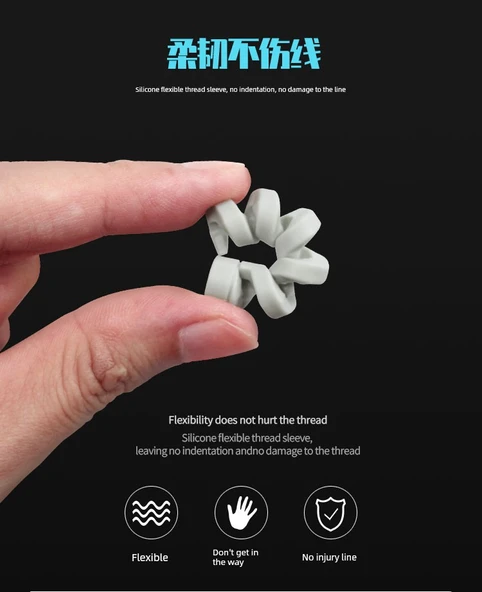 Spiral USB Kablo Koruyucu Kılıf - Mavi - 30 Adet - 12